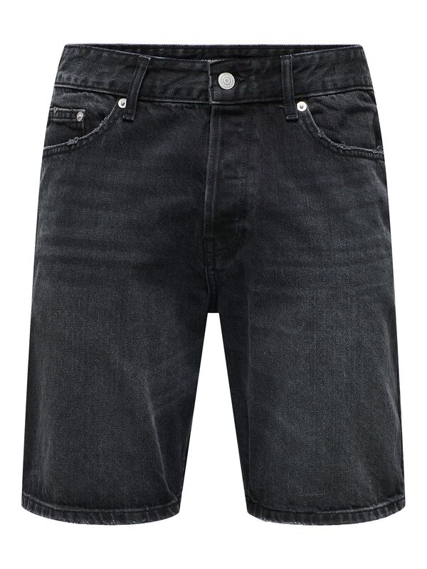Only & Sons - ONSEDGE BLACK 2047 TAI DNM SHORTS NOOS Erkek Siyah Şort - 22032047
