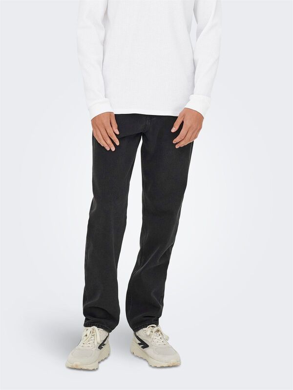 ONSEDGE STRAIGHT 4618 EY BOX PIM JEANS Erkek Black Denim Pantolon - 22034618