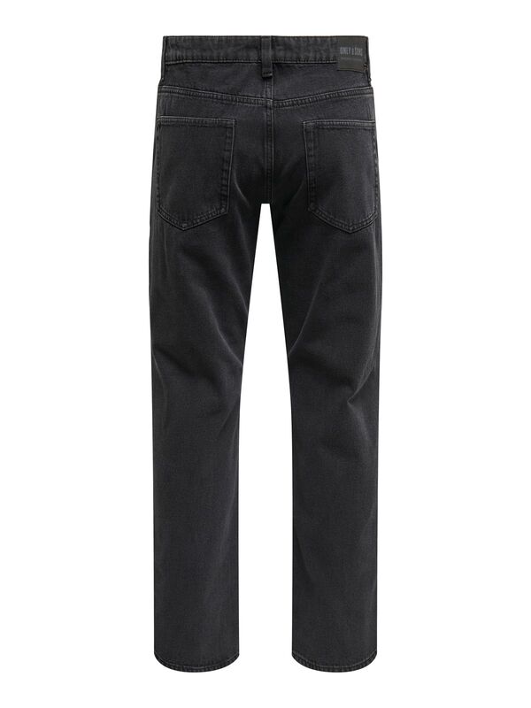 ONSEDGE STRAIGHT 4618 EY BOX PIM JEANS Erkek Black Denim Pantolon - 22034618
