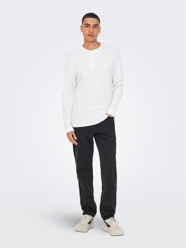 Only & Sons - ONSEDGE STRAIGHT 4618 EY BOX PIM JEANS Erkek Black Denim Pantolon - 22034618