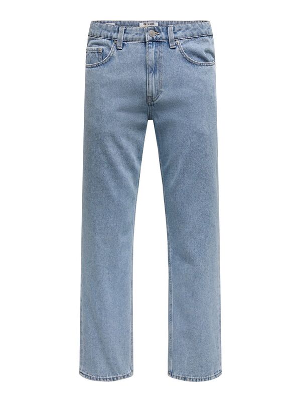 Only & Sons - ONSEDGE STRAIGHT 4618 EY BOX PIM JEANS Erkek Blue Denim Pantolon - 22034618