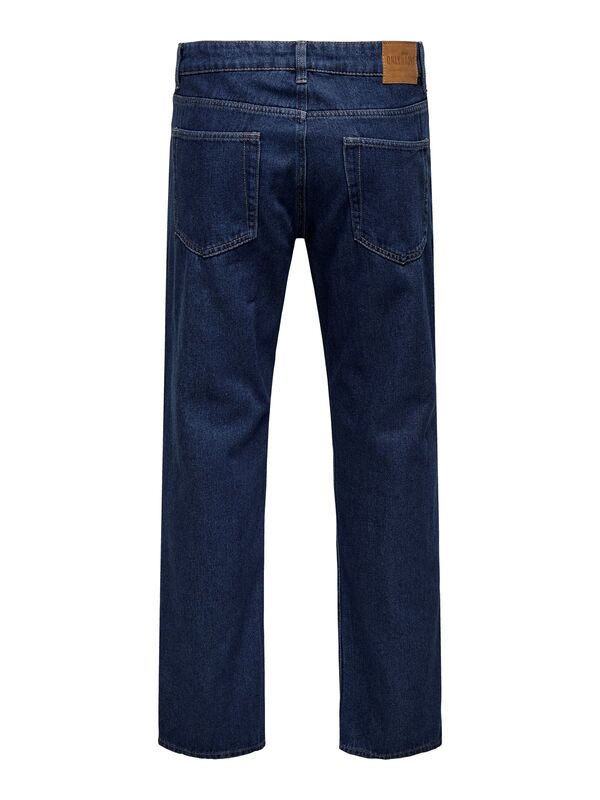 ONSEDGE STRAIGHT 4618 EY BOX PIM JEANS Erkek Blue Denim Pantolon - 22034618