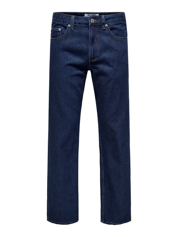 Only & Sons - ONSEDGE STRAIGHT 4618 EY BOX PIM JEANS Erkek Blue Denim Pantolon - 22034618
