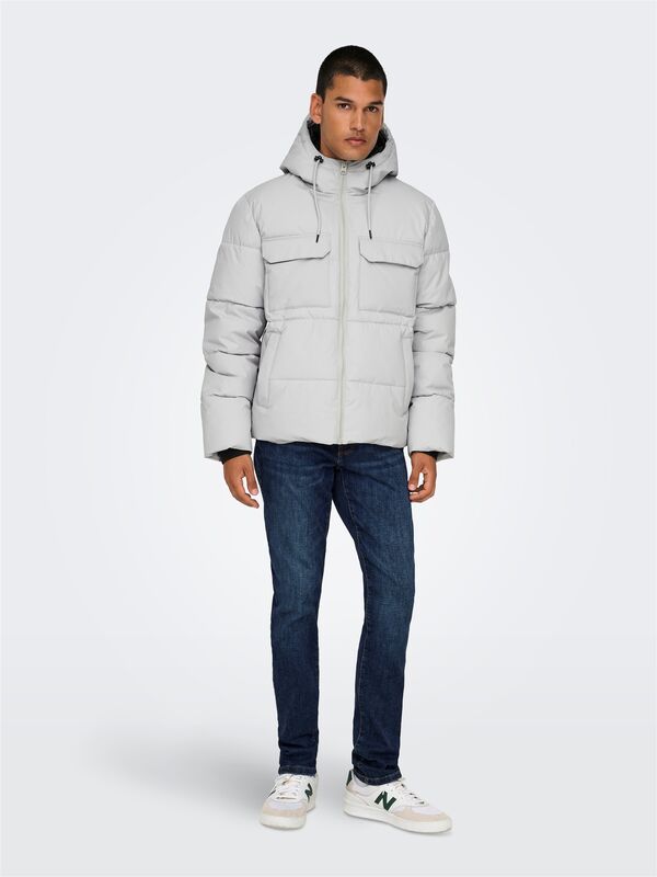 ONSELIJAH PCKT. HOOD JACKET OTW NOOS Erkek Mavi Mont - 22029661