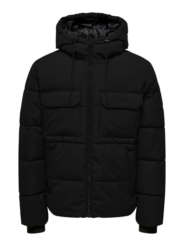 ONSELIJAH PCKT. HOOD JACKET OTW NOOS Erkek Siyah Mont - 22029661