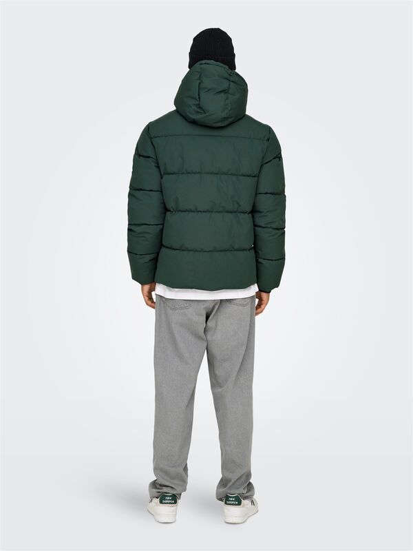 ONSELIJAH PCKT. HOOD JACKET OTW NOOS Erkek Yeşil Mont - 22029661