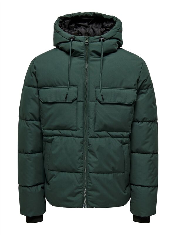 ONSELIJAH PCKT. HOOD JACKET OTW NOOS Erkek Yeşil Mont - 22029661