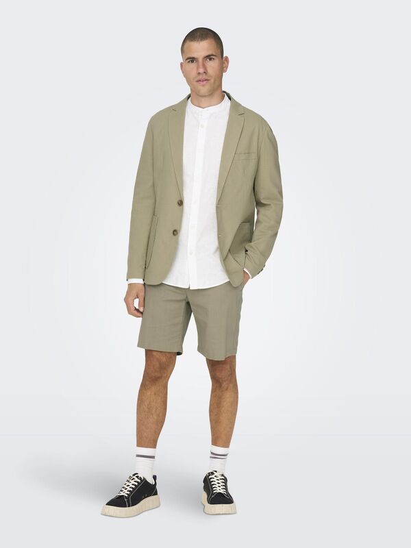 ONSEVE CASUAL LINEN 0048 BLAZER Erkek Gri Ceket - 22025788