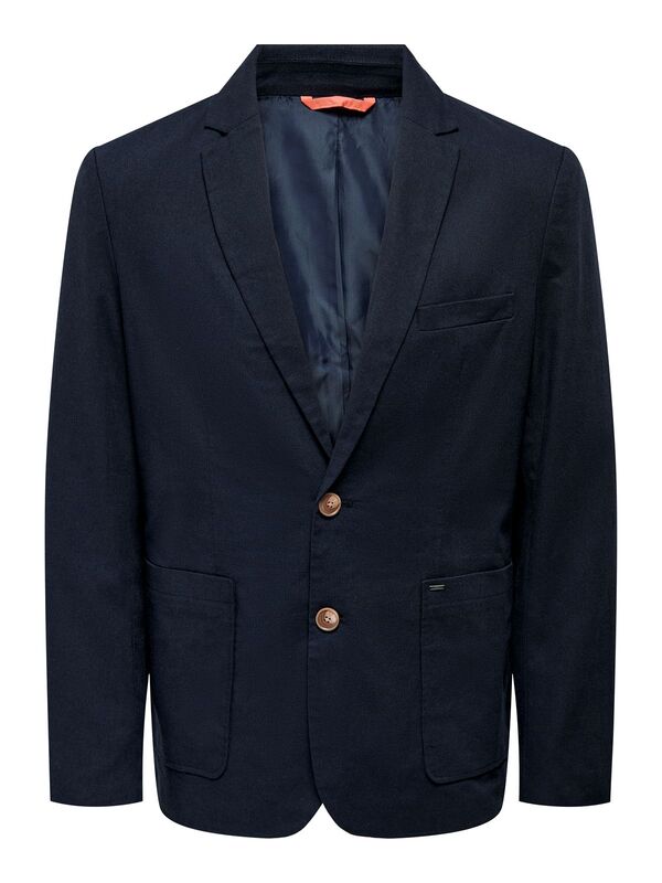 Only & Sons - ONSEVE CASUAL LINEN 0048 BLAZER Erkek Mavi Ceket - 22025788