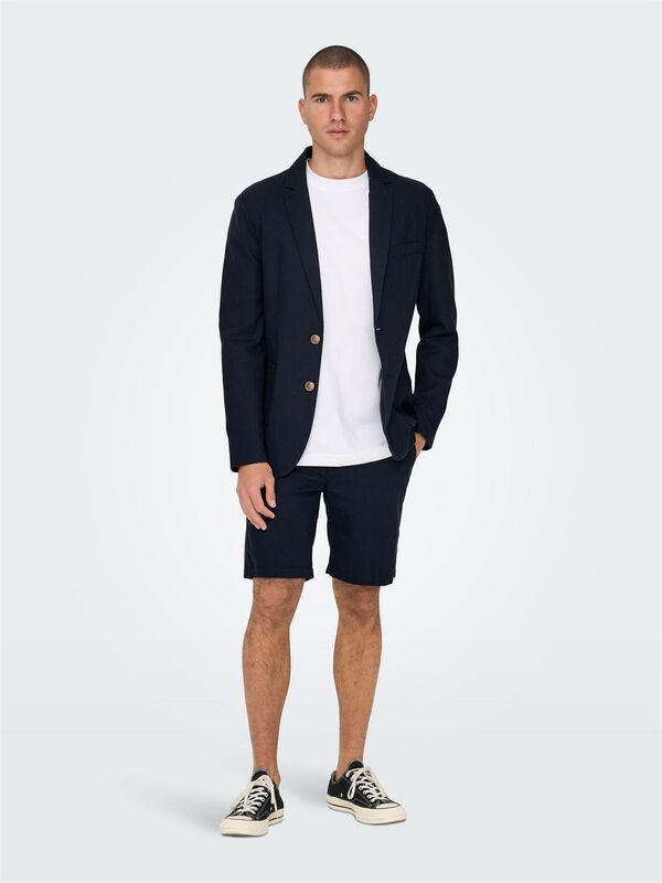 ONSEVE CASUAL LINEN 0048 BLAZER Erkek Mavi Ceket - 22025788