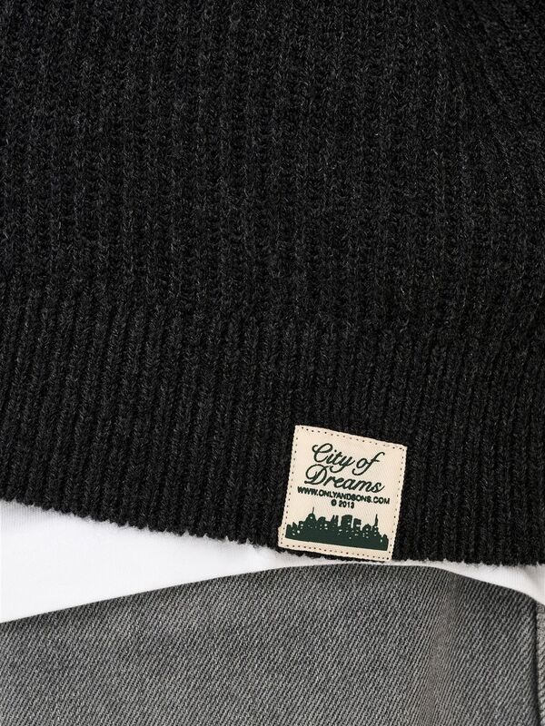 ONSFERGAL LIFE REG 7 RIB CARD KNIT Erkek Gri Hırka - 22030209