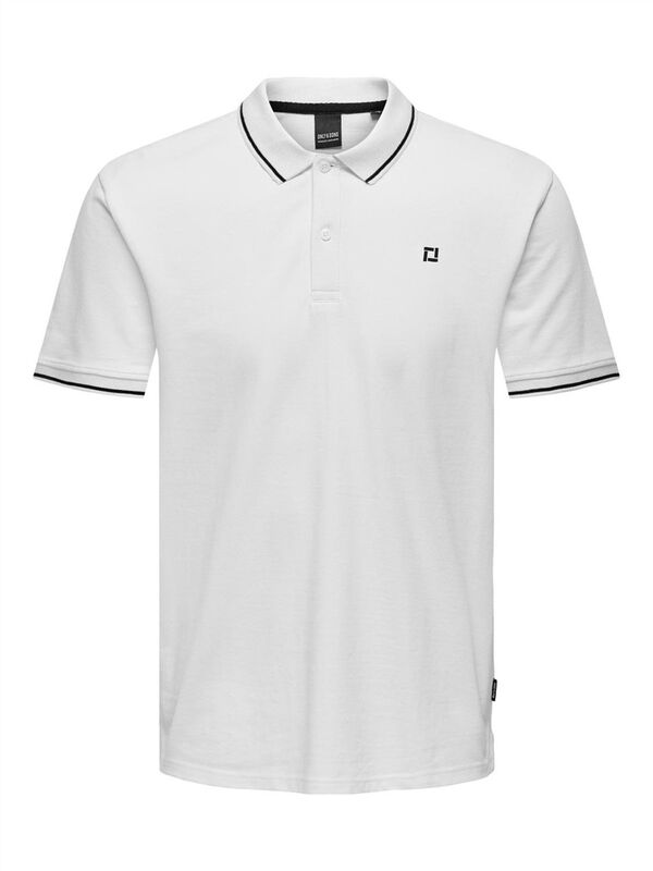 Only & Sons - ONSFLETCHER LIFE SLIM SS POLO NOOS Erkek Beyaz Polo - 22024827