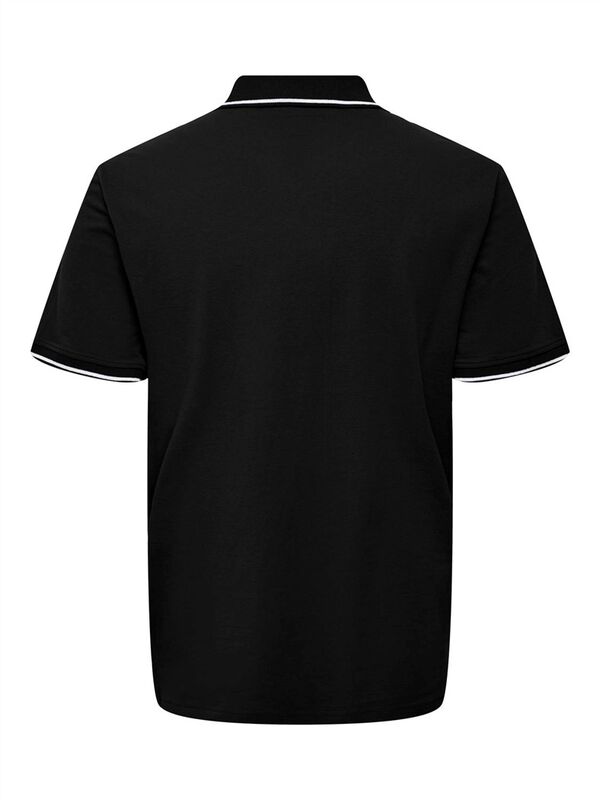ONSFLETCHER LIFE SLIM SS POLO NOOS Erkek Siyah Polo - 22024827