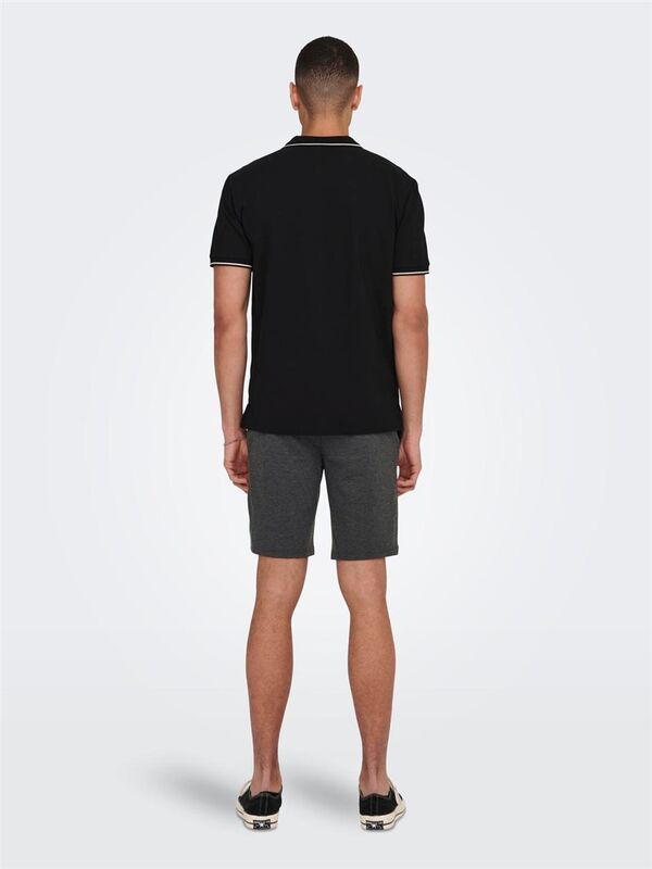 ONSFLETCHER LIFE SLIM SS POLO NOOS Erkek Siyah Polo - 22024827