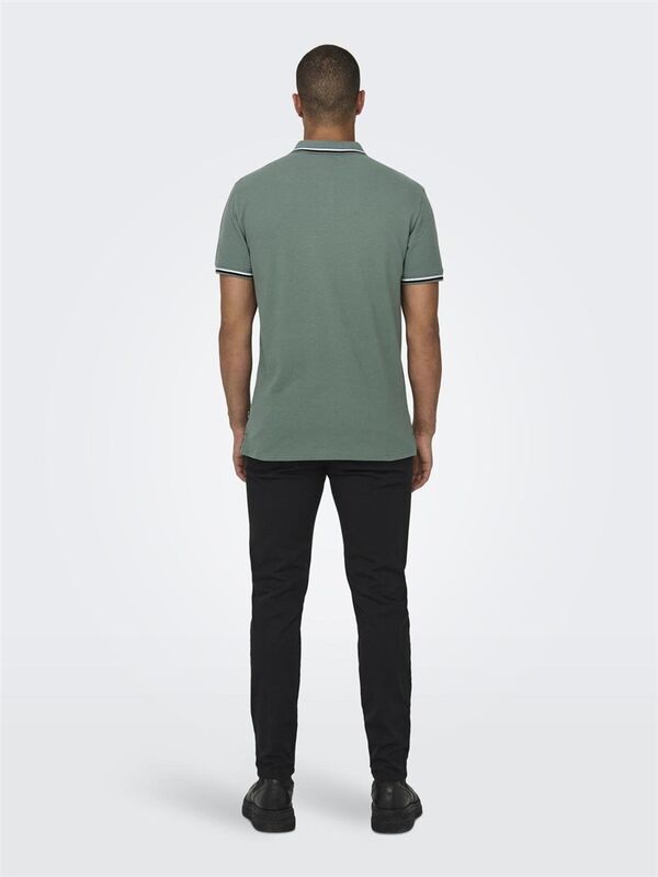 ONSFLETCHER LIFE SLIM SS POLO NOOS Erkek Yeşil Polo - 22024827