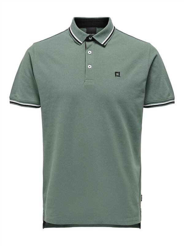 Only & Sons - ONSFLETCHER LIFE SLIM SS POLO NOOS Erkek Yeşil Polo - 22024827