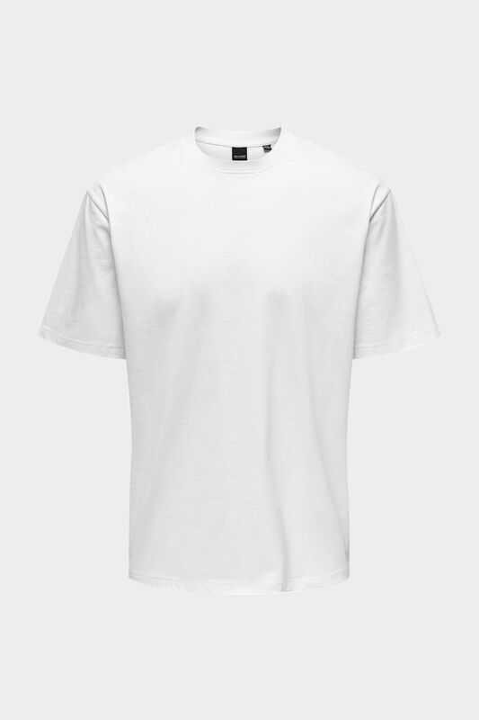 Only & Sons - ONSFRED LIFE RLX SS TEE NOOS Erkek Beyaz T-Shirt - 22022532