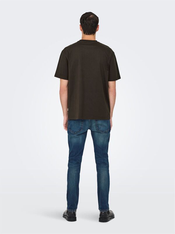 ONSFRED LIFE RLX SS TEE NOOS Erkek Black T-Shirt - 22022532