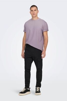 Only & Sons - ONSFRED LIFE RLX SS TEE NOOS Erkek Gri Sweatshirt - 22022532