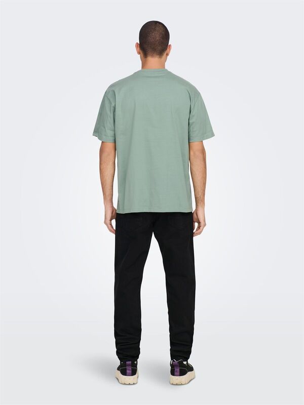 ONSFRED LIFE RLX SS TEE NOOS Erkek Gri T-Shirt - 22022532