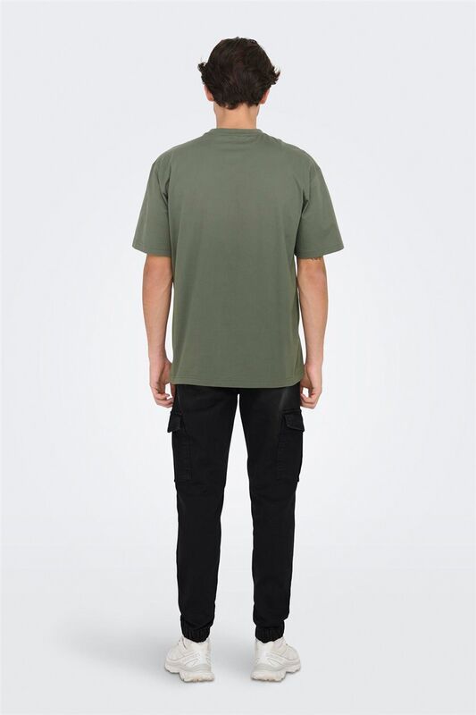 ONSFRED LIFE RLX SS TEE NOOS Erkek Gri T-Shirt - 22022532