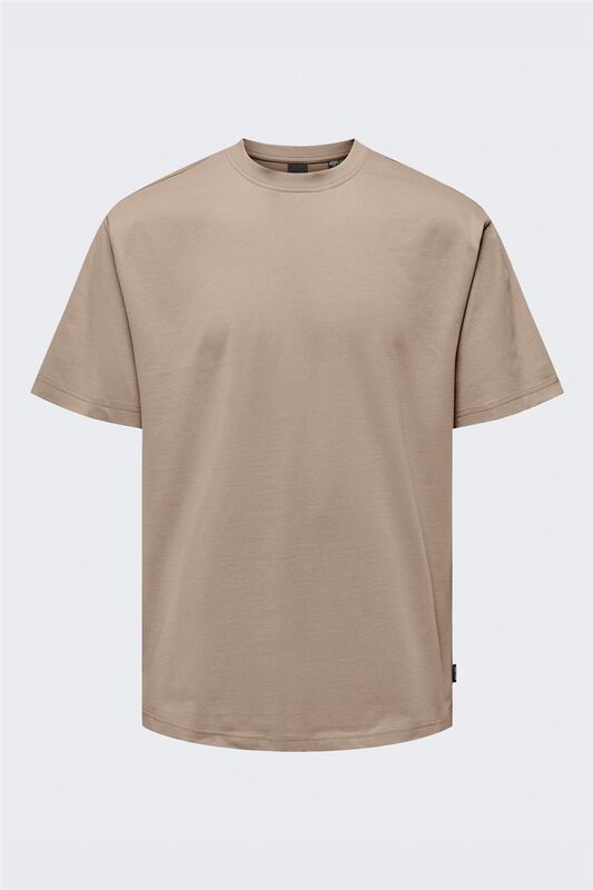Only & Sons - ONSFRED LIFE RLX SS TEE NOOS Erkek Kahverengi T-Shirt - 22022532