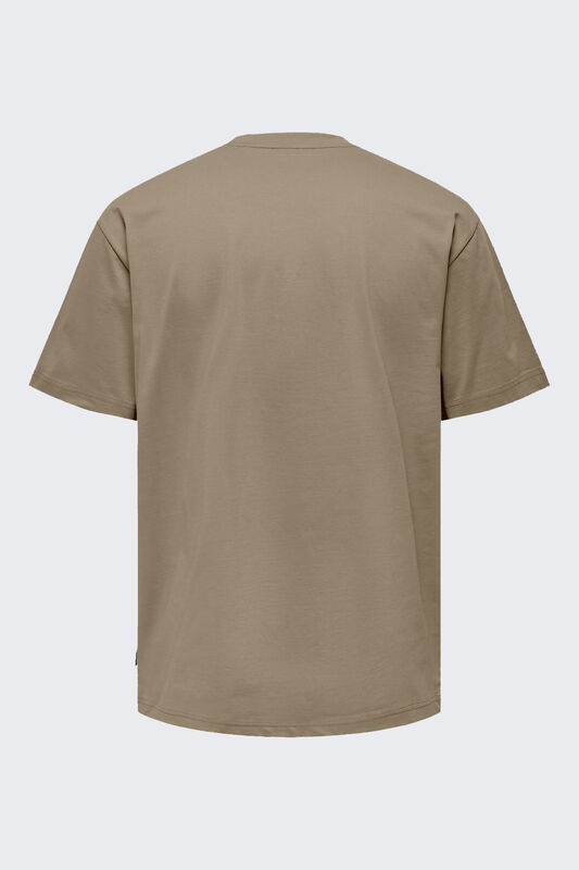 ONSFRED LIFE RLX SS TEE NOOS Erkek Kahverengi T-Shirt - 22022532