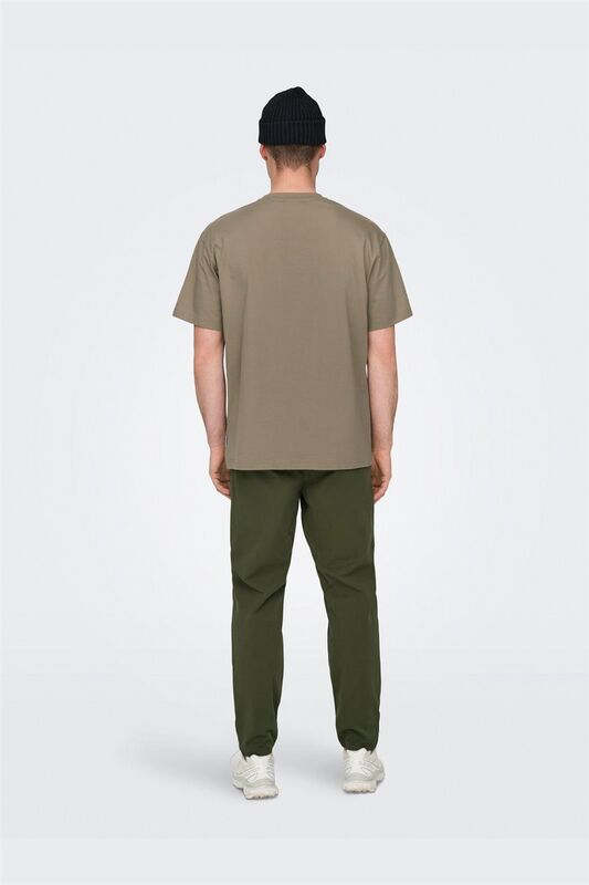 ONSFRED LIFE RLX SS TEE NOOS Erkek Kahverengi T-Shirt - 22022532