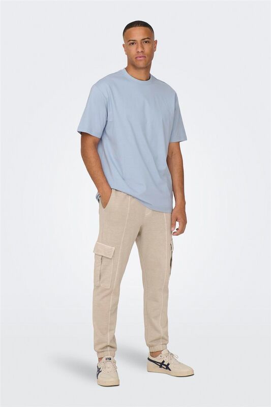 ONSFRED LIFE RLX SS TEE NOOS Erkek Mavi T-Shirt - 22022532