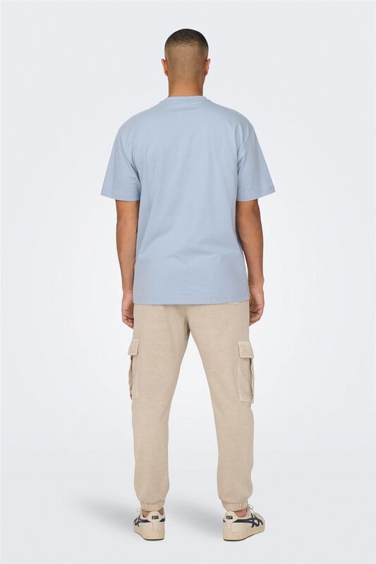 ONSFRED LIFE RLX SS TEE NOOS Erkek Mavi T-Shirt - 22022532