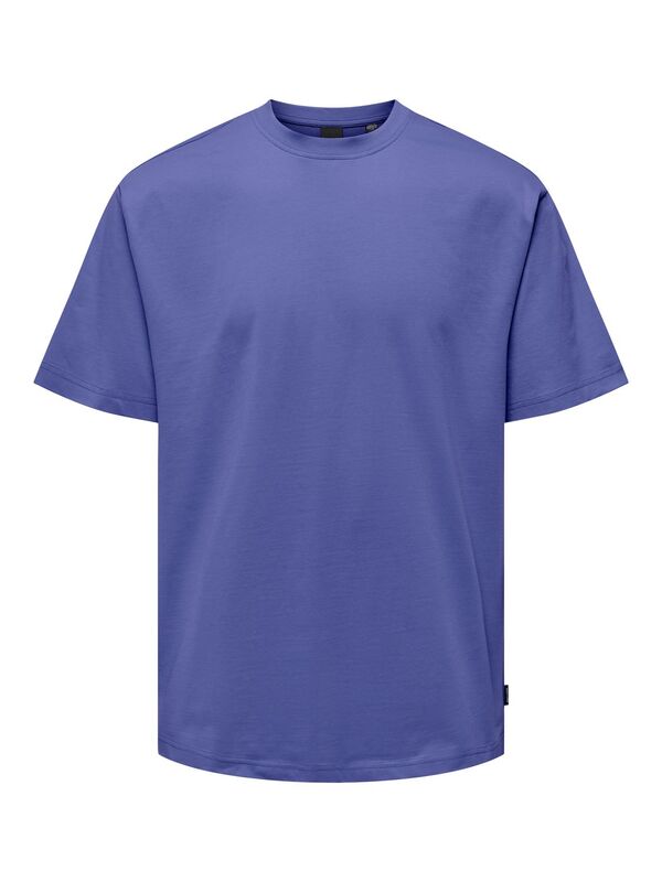 Only & Sons - ONSFRED LIFE RLX SS TEE NOOS Erkek Mavi T-Shirt - 22022532