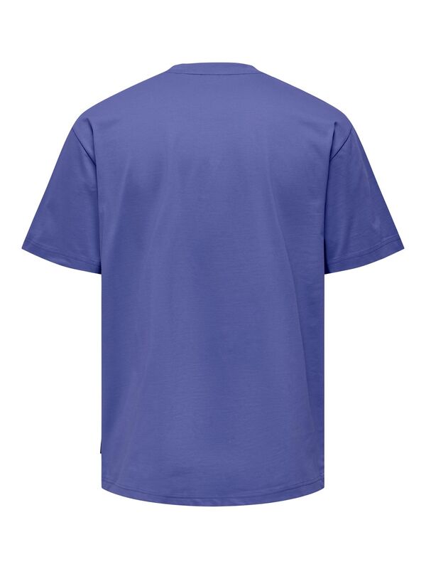 ONSFRED LIFE RLX SS TEE NOOS Erkek Mavi T-Shirt - 22022532