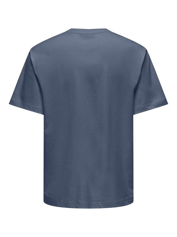 ONSFRED LIFE RLX SS TEE NOOS Erkek Mavi T-Shirt - 22022532