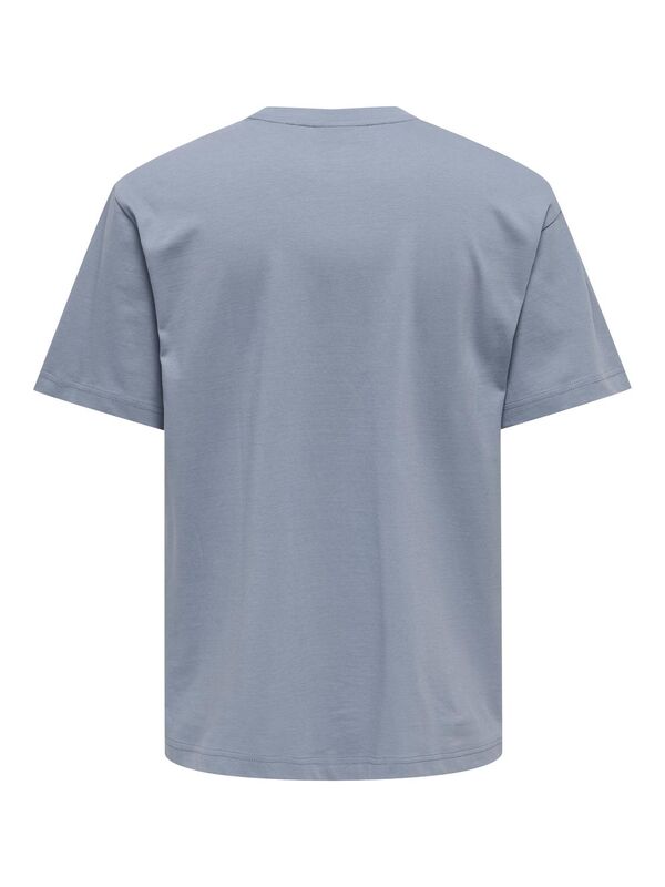 ONSFRED LIFE RLX SS TEE NOOS Erkek Mavi T-Shirt - 22022532