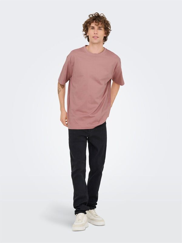 ONSFRED LIFE RLX SS TEE NOOS Erkek Pembe T-Shirt - 22022532