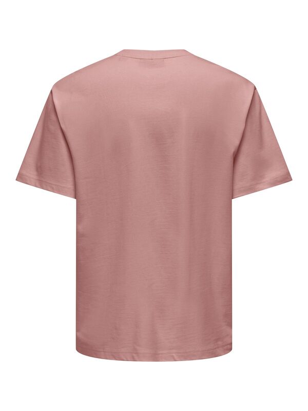 ONSFRED LIFE RLX SS TEE NOOS Erkek Pembe T-Shirt - 22022532