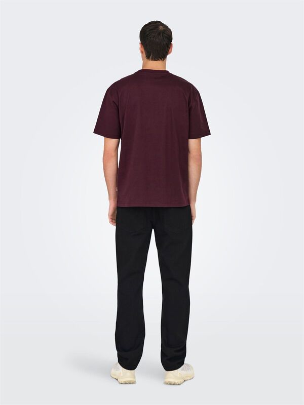 ONSFRED LIFE RLX SS TEE NOOS Erkek Red T-Shirt - 22022532