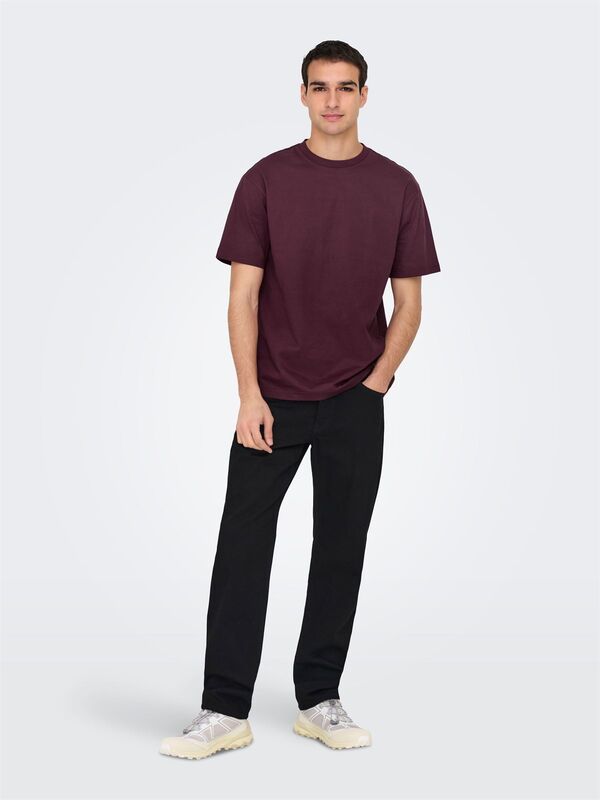 ONSFRED LIFE RLX SS TEE NOOS Erkek Red T-Shirt - 22022532