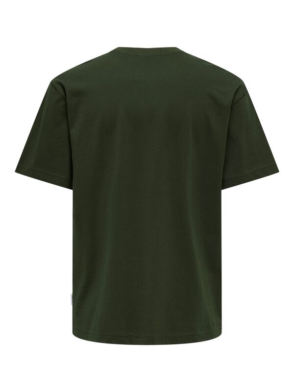 ONSFRED LIFE RLX SS TEE NOOS Erkek Yeşil T-Shirt - 22022532