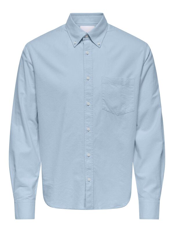 Only & Sons - ONSGATON REG LS SHIRT 0360 FRML Erkek Mavi Gömlek - 22034511