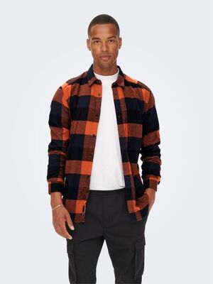 Only & Sons - ONSGUDMUND LS 3T CHECK SHIRT NOOS Erkek Kırmızı UK Gömlek - 22020301