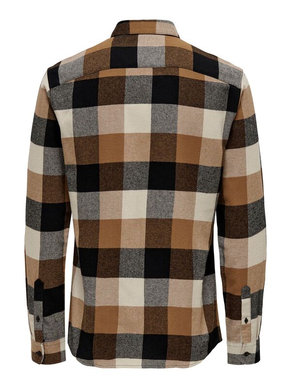 ONSGUDMUND LS 3T CHECK SHIRT NOOS Erkek Gri UK Gömlek - 22020301