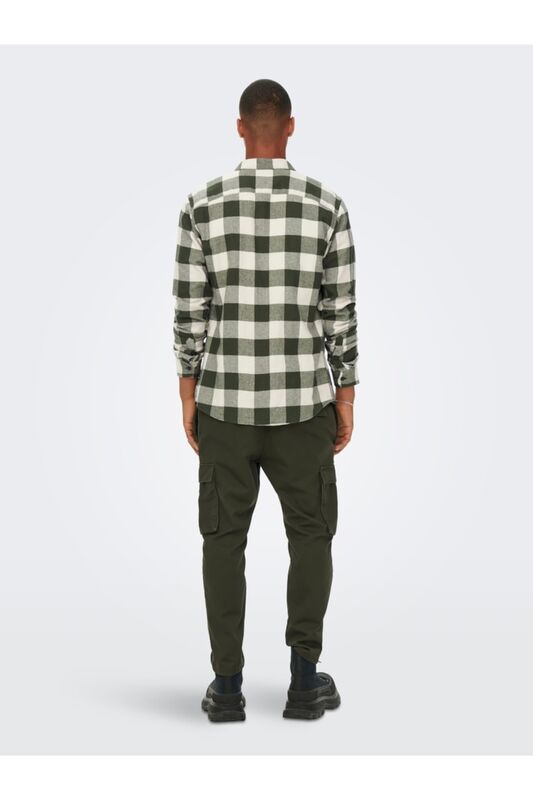 Onsgudmund Ls Checked Shirt Noos Erkek Yeşil UK Gömlek - 22007112