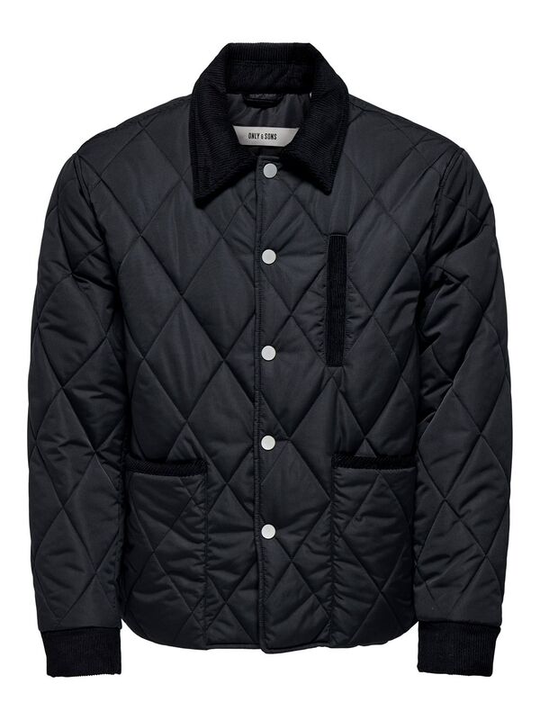Only & Sons - ONSJOHNNY QUILT JACKET OTW Erkek Siyah Ceket - 22034877