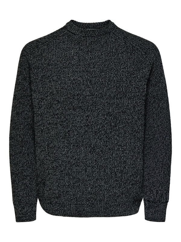 Only & Sons - ONSJOIN RLX LS RAGLAN KNIT Erkek Siyah Kazak - 22034670