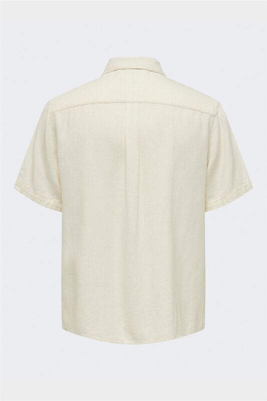 ONSKARI SS SHIRT VISC LIN 0075 Erkek Beyaz KK Gömlek - OS22030248