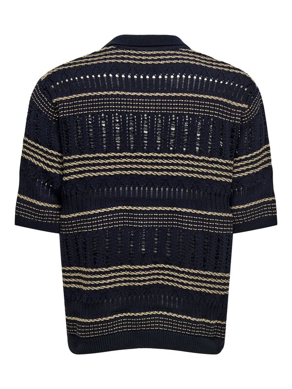 ONSKARLOS RLX SS RESORT POLO KNIT Erkek Mavi Kazak - 22033570