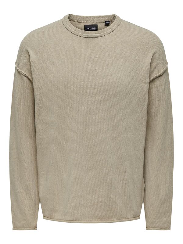 Only & Sons - ONSKASEY LIFE DS 5 CREW KNIT Erkek Gri Kazak - 22026495