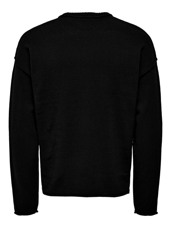 ONSKASEY LIFE DS 5 CREW KNIT Erkek Siyah Kazak - 22026495