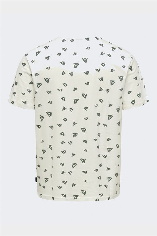 ONSKENDALL REG DITSY SS TEE Erkek Cloud Dancer T-Shirt - OS22028732